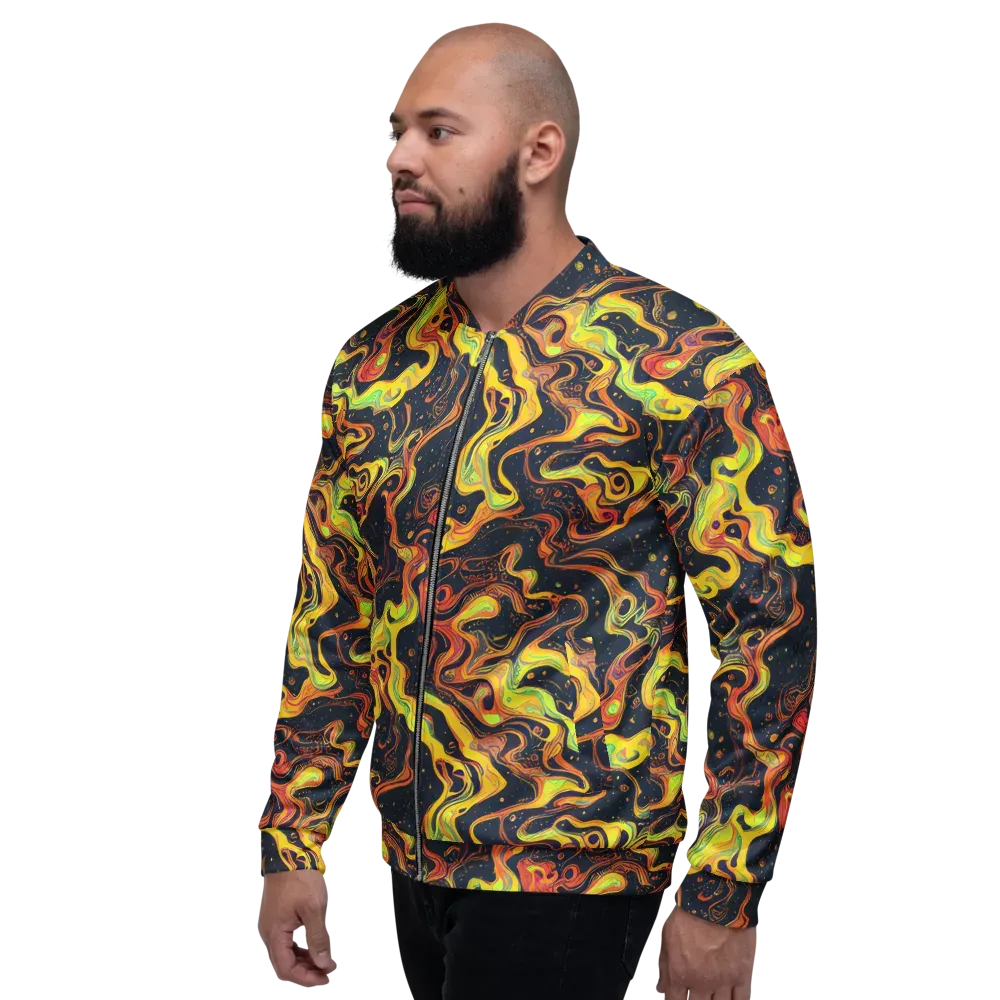 Afterdark Swirl on Bomber Jacket — Left