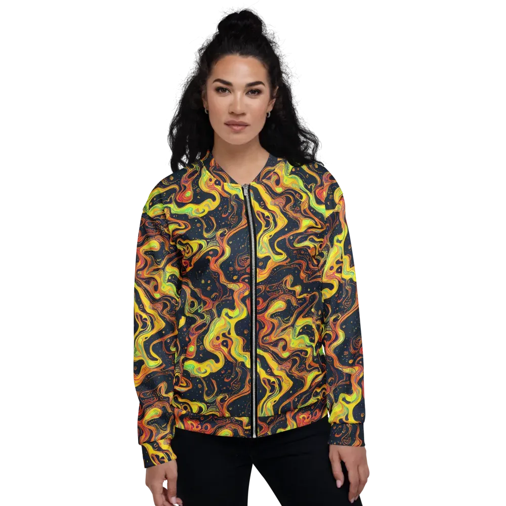 Afterdark Swirl on Bomber Jacket — Front