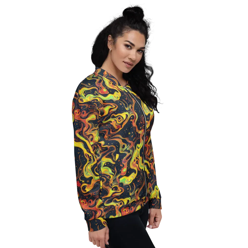 Afterdark Swirl on Bomber Jacket — Right