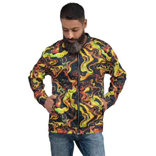 Afterdark Swirl on a Bomber Jacket