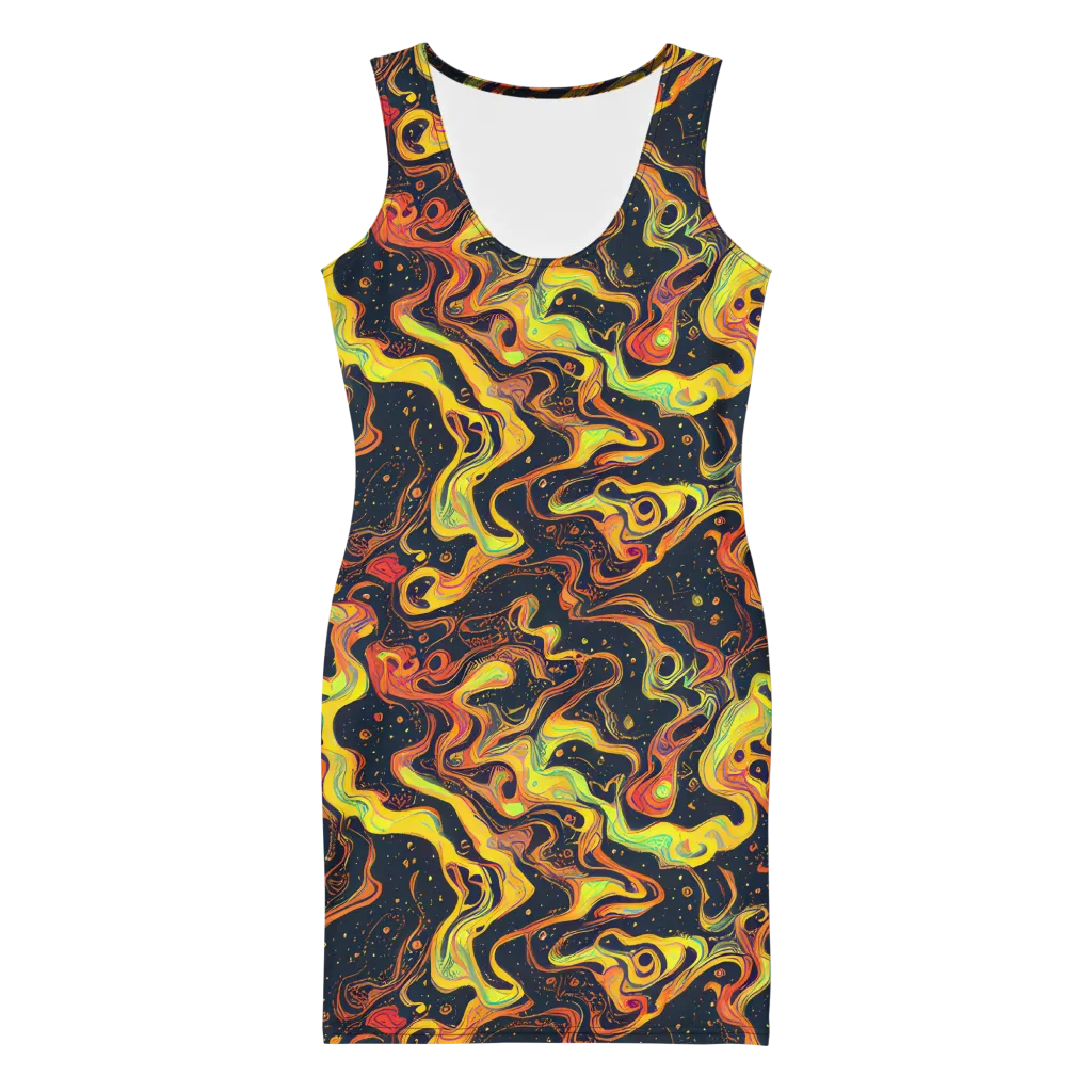 Afterdark Swirl on Bodycon Dress — Front