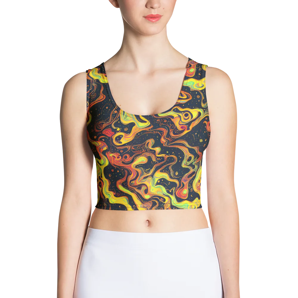 Afterdark Swirl on Crop Top — Front