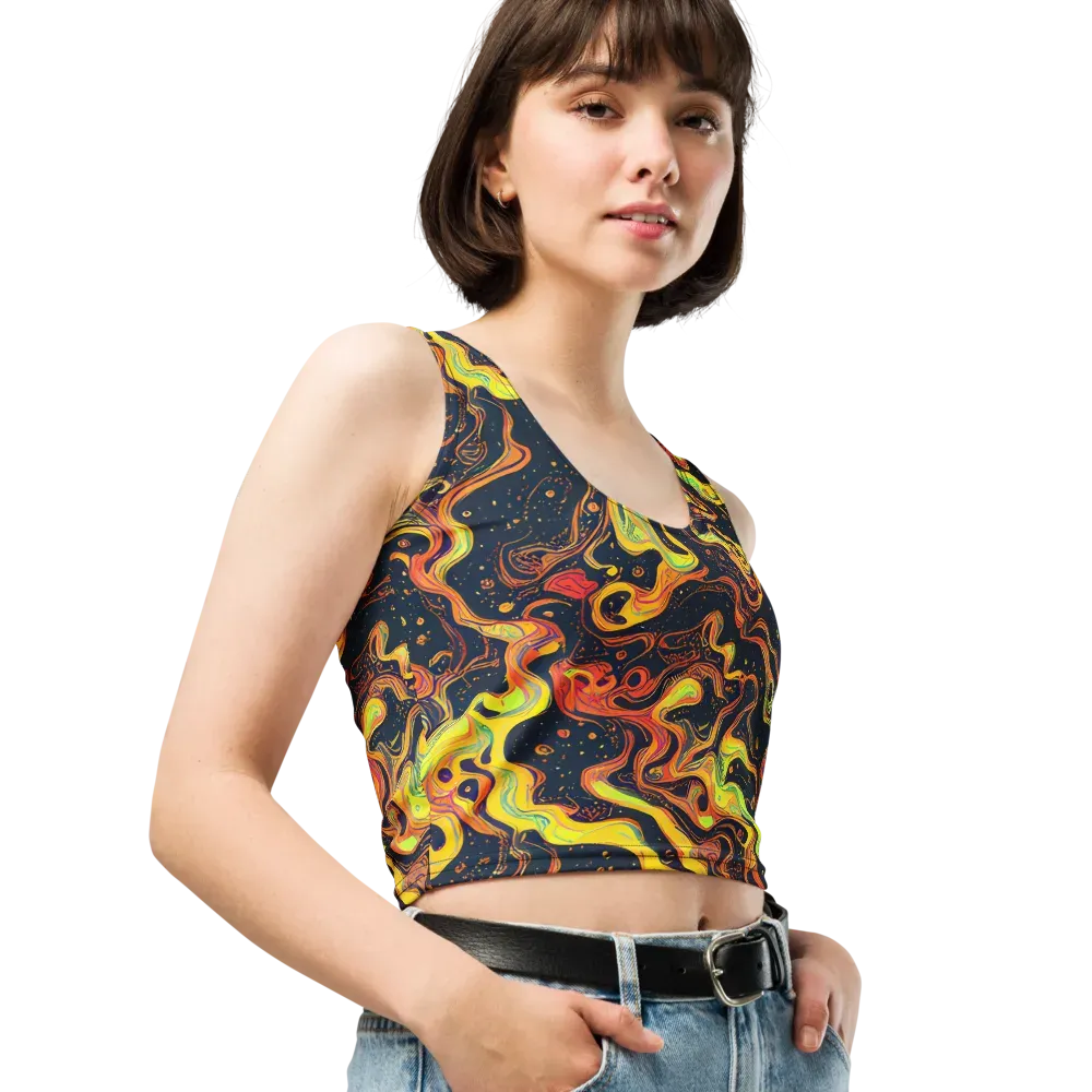 Afterdark Swirl on Crop Top — Right Front