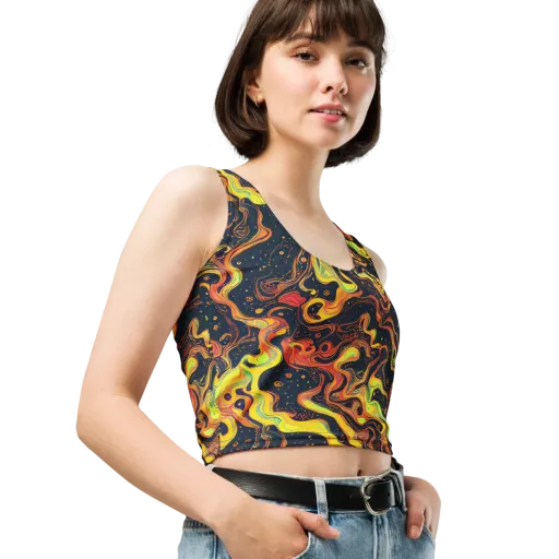 Afterdark Swirl on a Crop Top