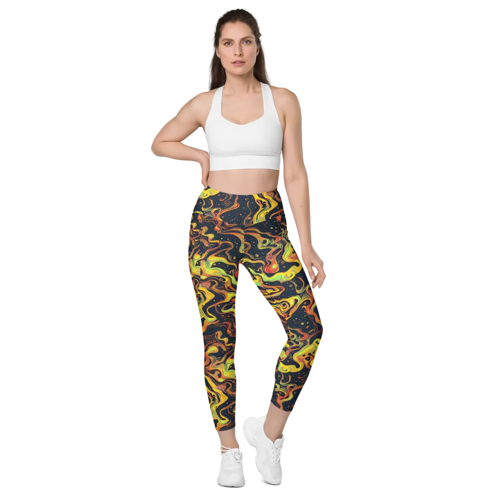 Afterdark Swirl on Leggings with Pockets — Front