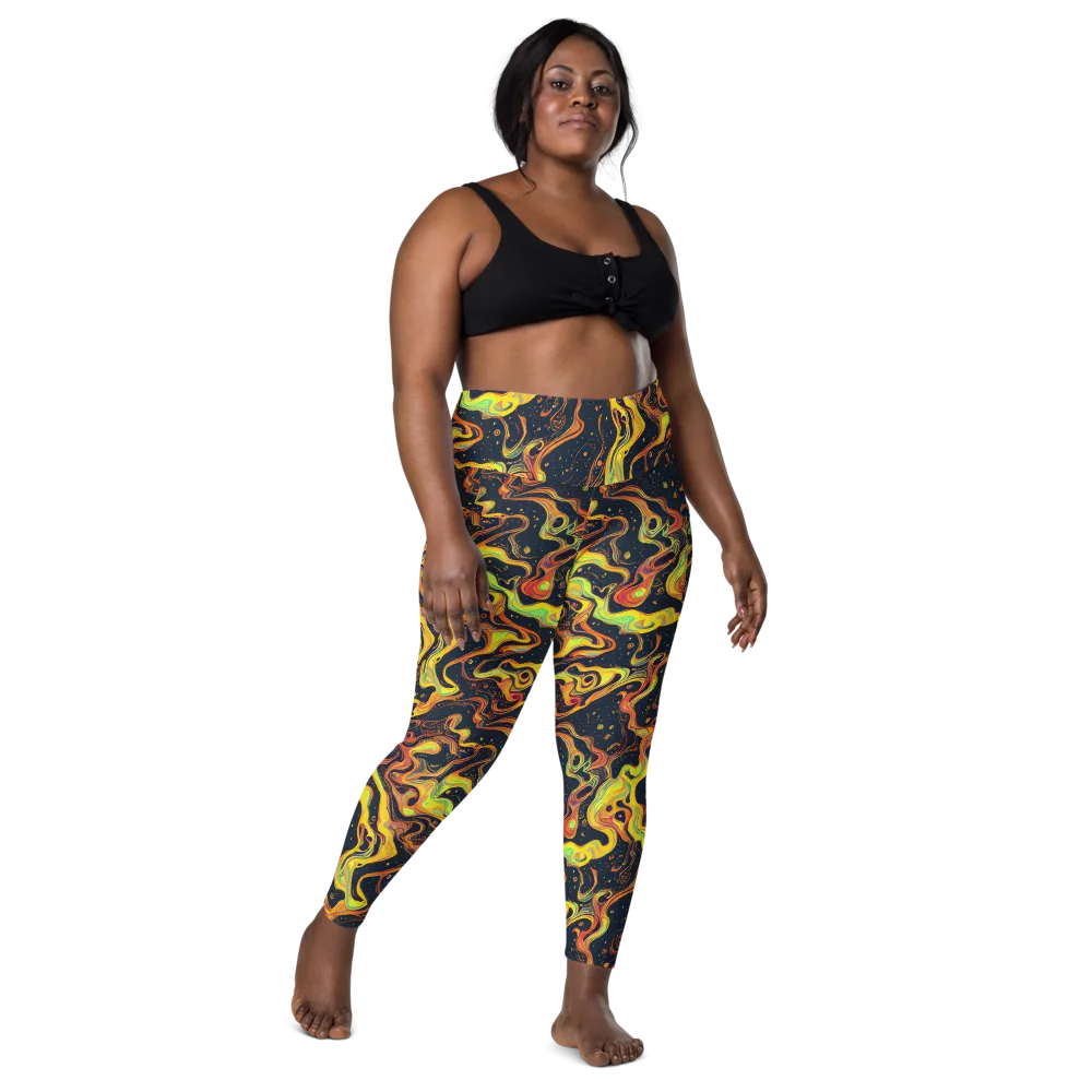 Afterdark Swirl on Leggings with Pockets — Front