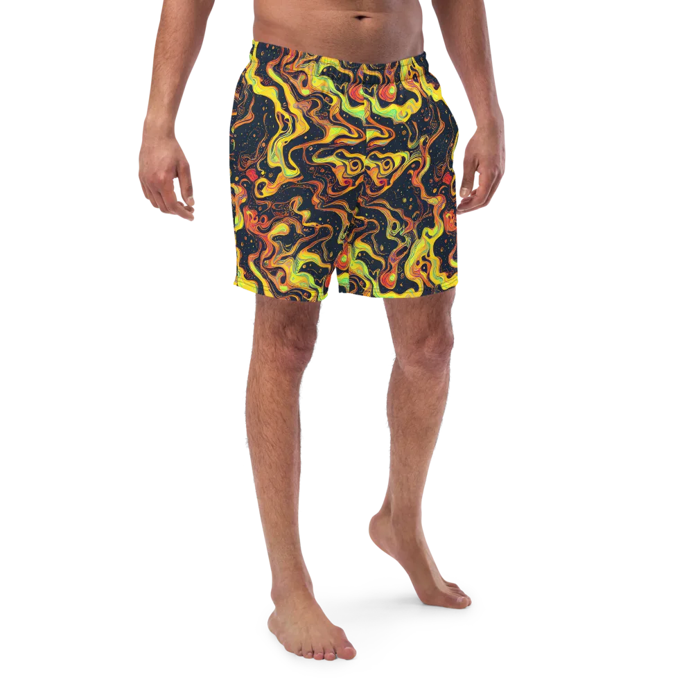 Afterdark Swirl on Swim Trunks — Front