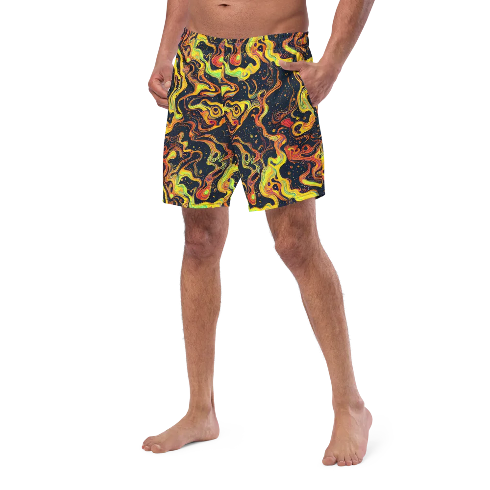 Afterdark Swirl on Swim Trunks — Left Front