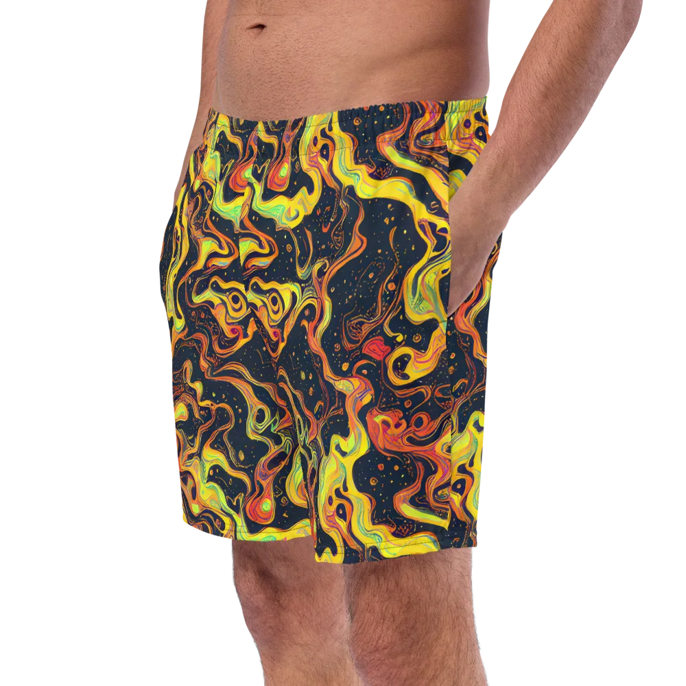 Afterdark Swirl on Swim Trunks — Left Front