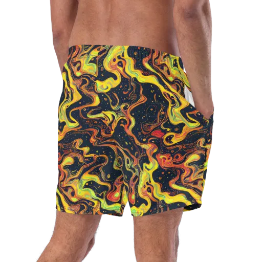 Afterdark Swirl on a Swim Trunks
