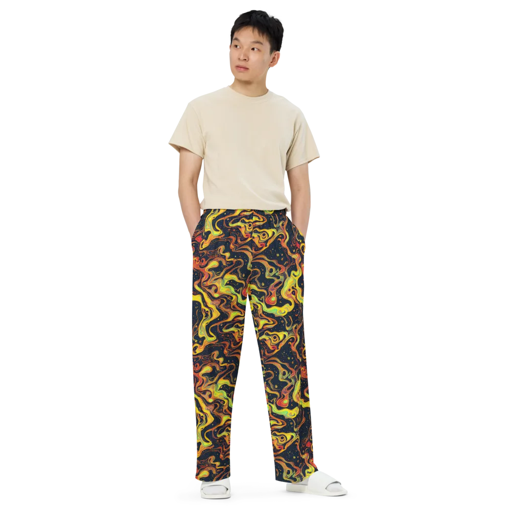 Afterdark Swirl on Wide-Leg Pants — Front