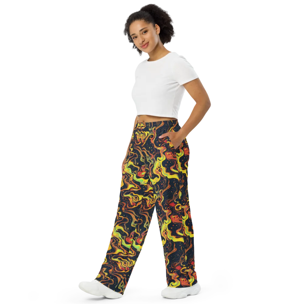 Afterdark Swirl on Wide-Leg Pants — Left Front