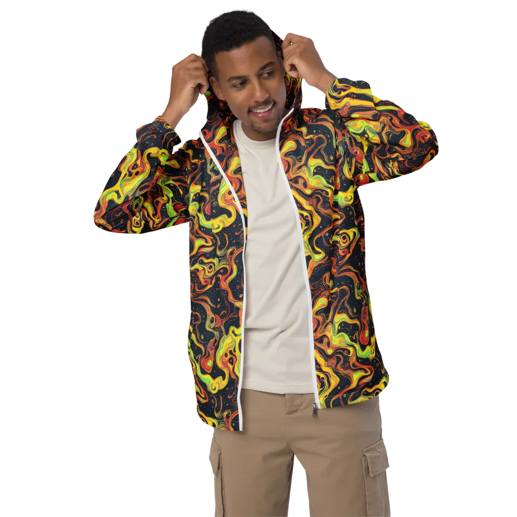 Afterdark Swirl on Men's Windbreaker — Front