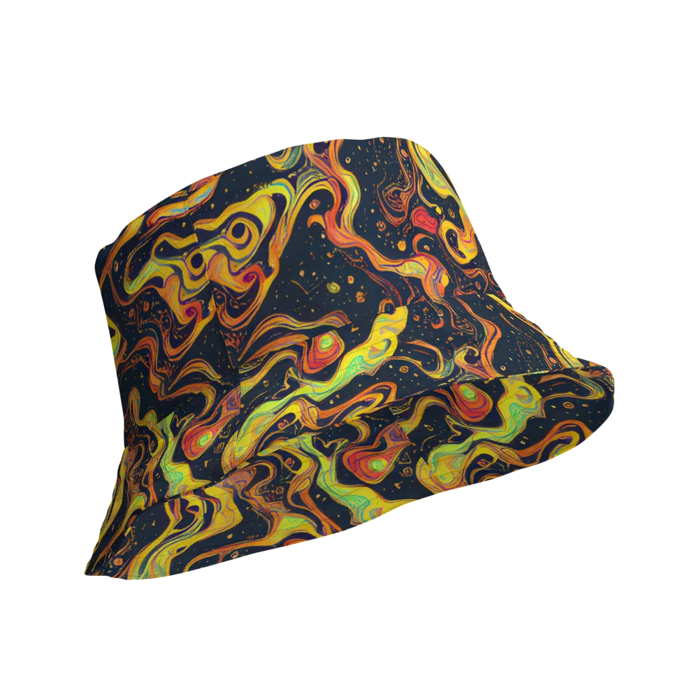 Afterdark Swirl on Reversible Bucket Hat — Product details Outside