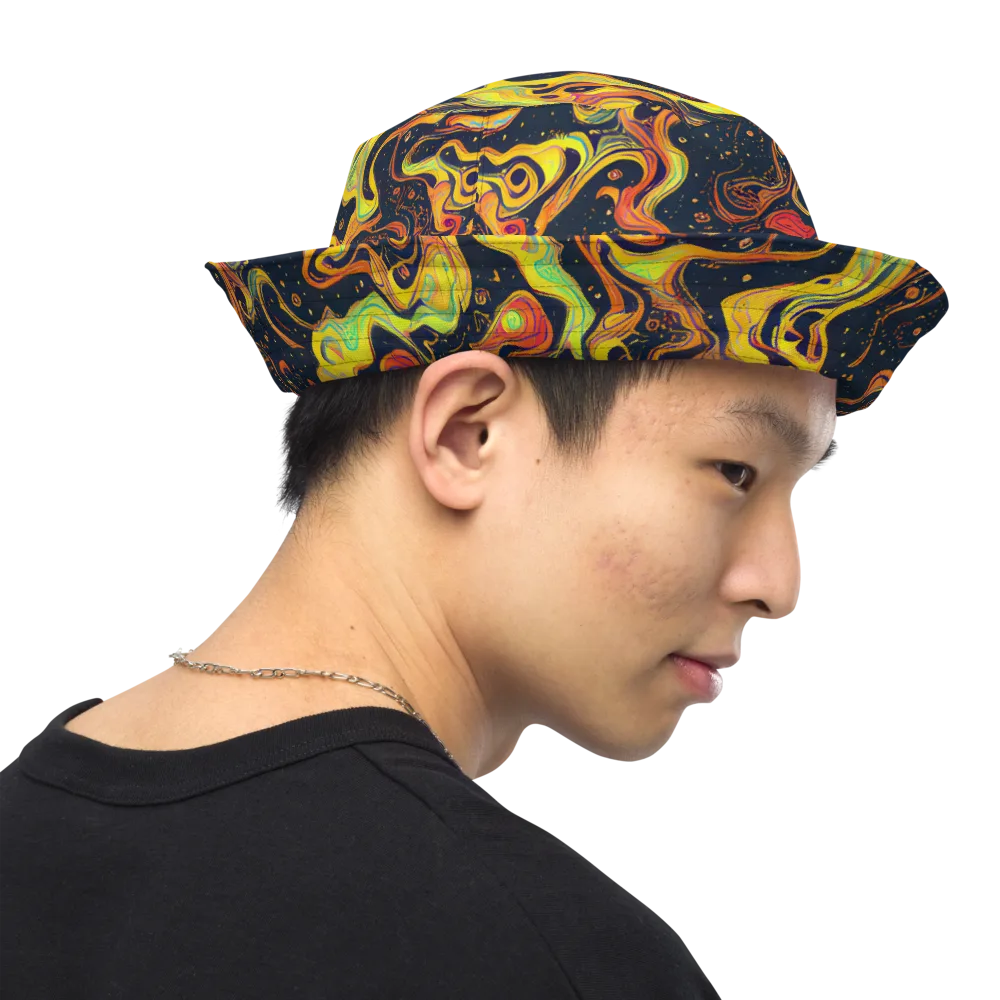 Afterdark Swirl on Reversible Bucket Hat — Right Outside