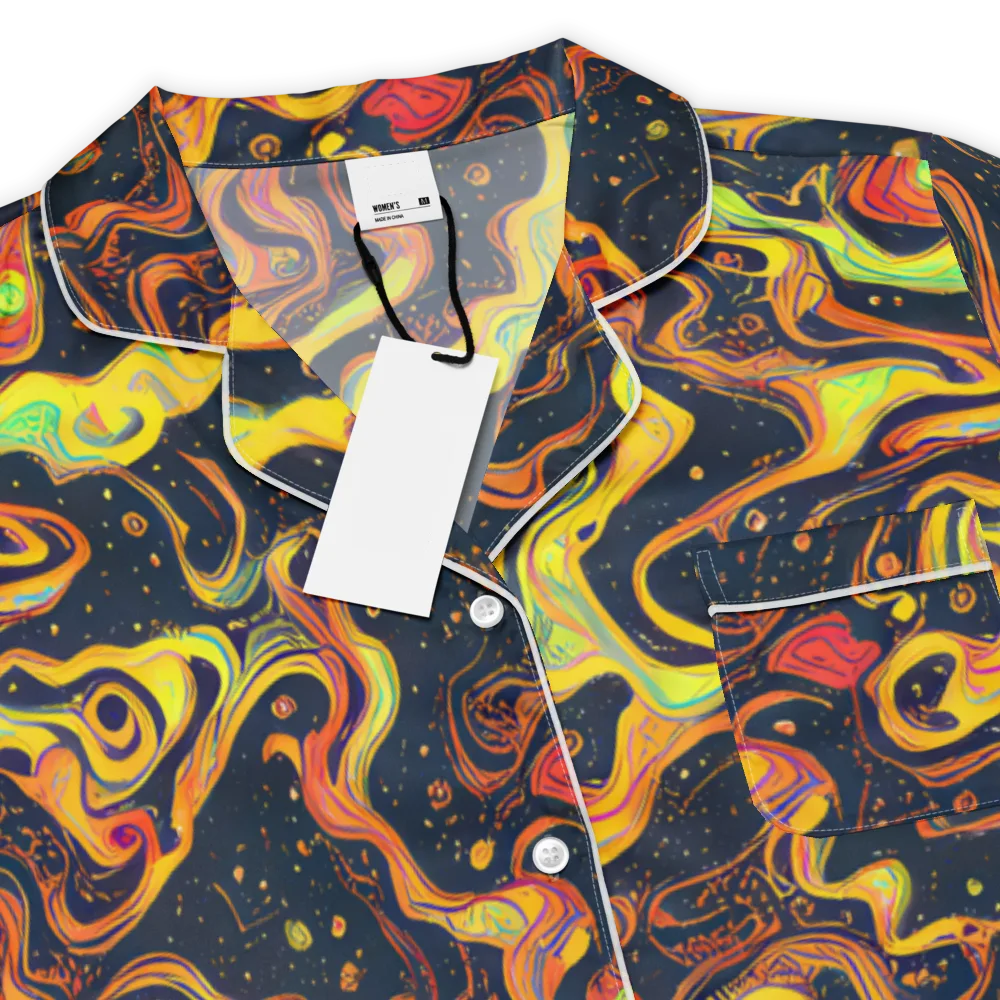 Afterdark Swirl on Women's Short Sleeve Pajama Top — Product details