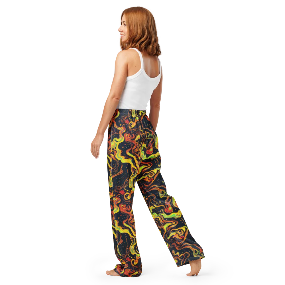 Afterdark Swirl on Women's Pajama Pants — Back