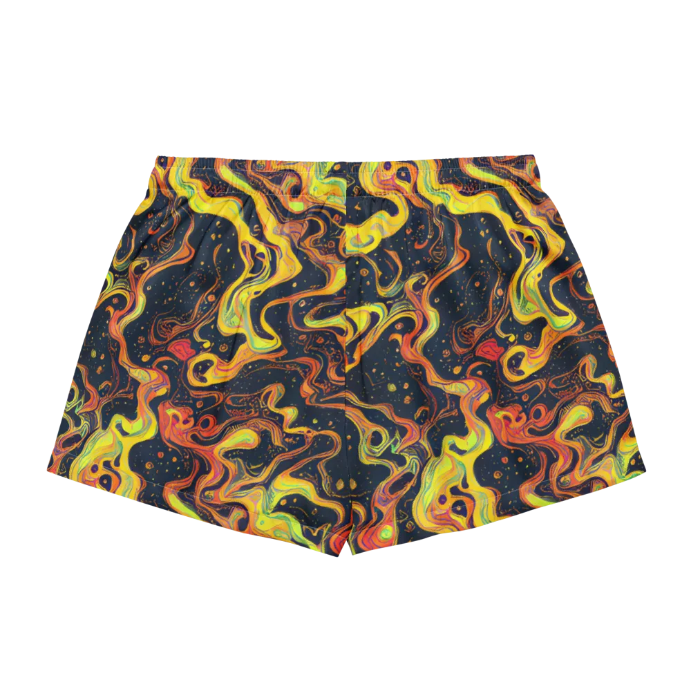 Afterdark Swirl on Women's Pajama Shorts — Back