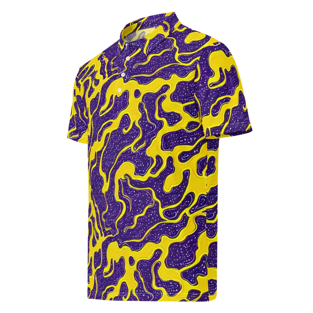 Lemon Nebula on Men's Slim Fit Polo Shirt — Left Front