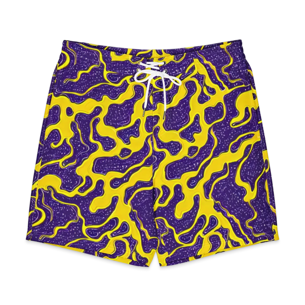Lemon Nebula on Men's Board Shorts — Front