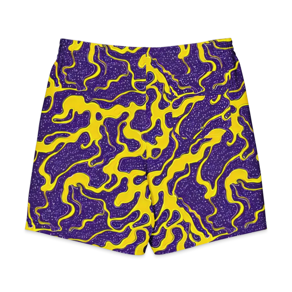 Lemon Nebula on Men's Board Shorts — Back