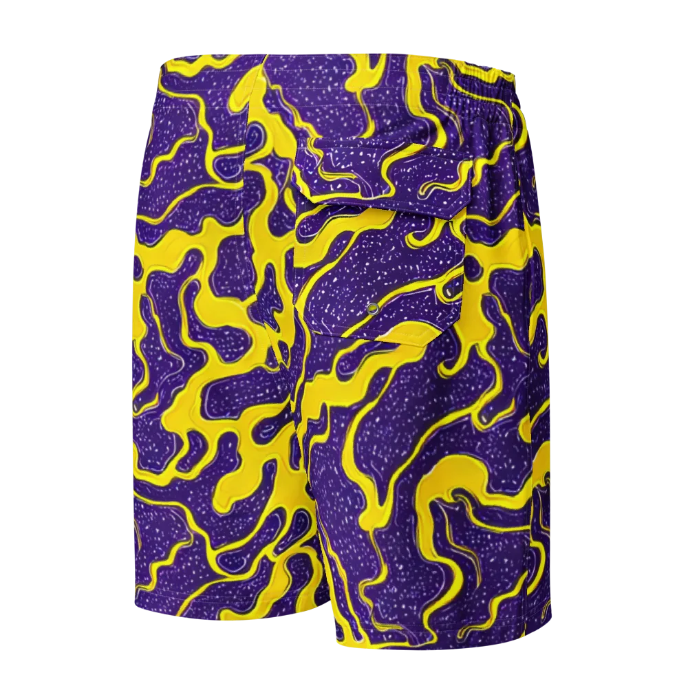 Lemon Nebula on Men's Board Shorts — Back