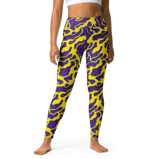 Lemon Nebula on a Yoga Leggings