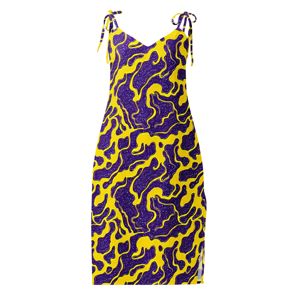 Lemon Nebula on Slip Dress — Front