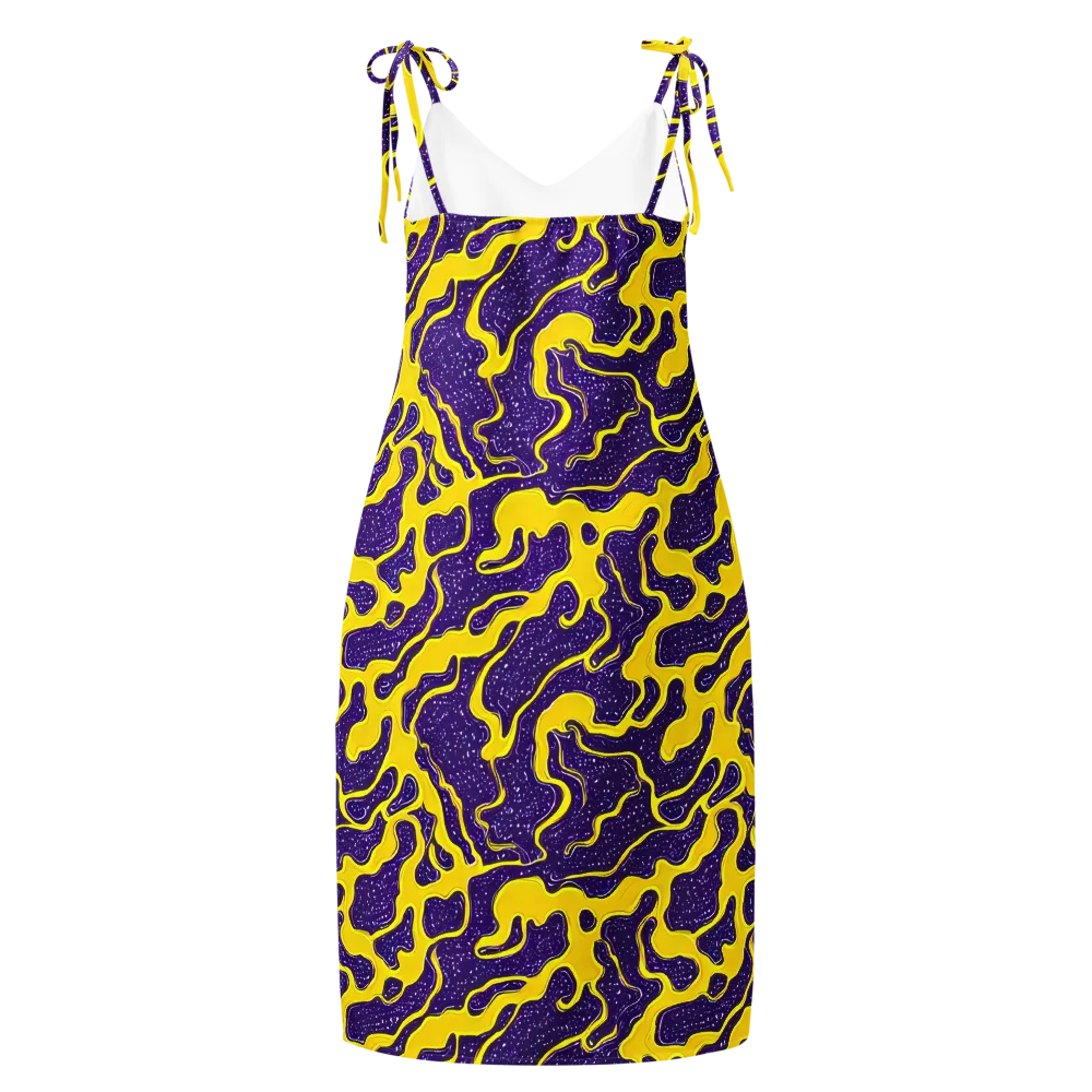 Lemon Nebula on Slip Dress — Back