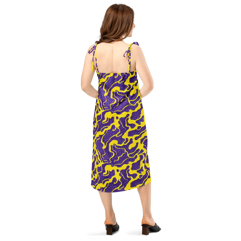 Lemon Nebula on Slip Dress — Back