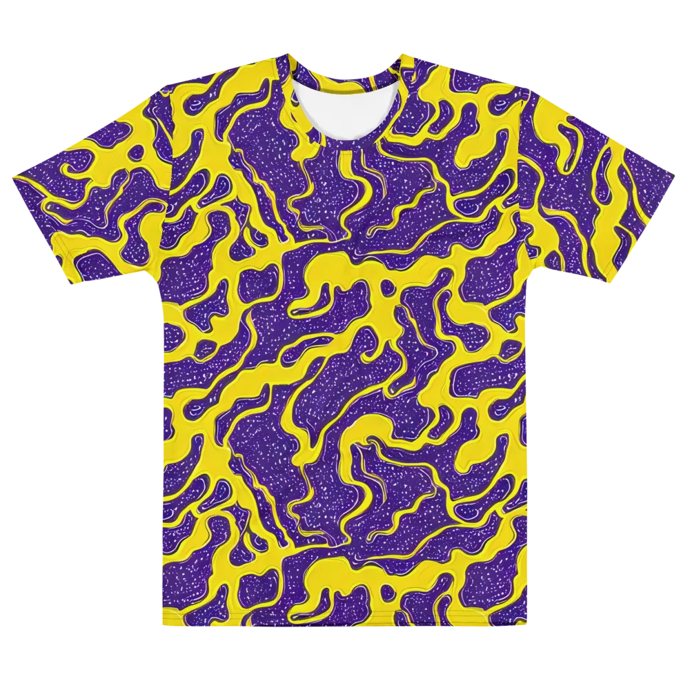 Lemon Nebula on Men's Cotton Crew Neck T-Shirt — Front