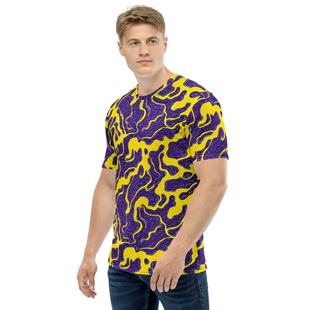 Lemon Nebula on Men's Crew Neck T-Shirt — Left