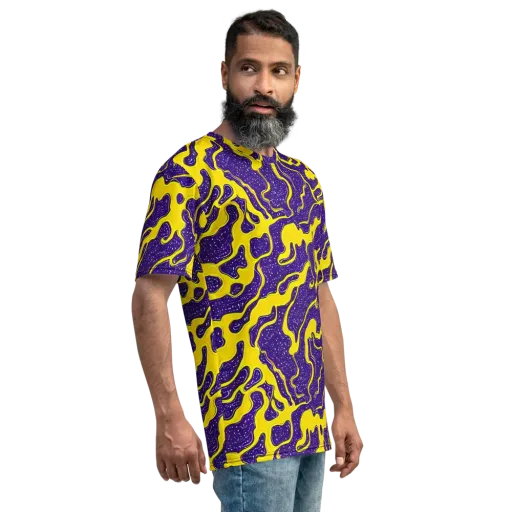 Lemon Nebula on a Men's Crew Neck T-Shirt