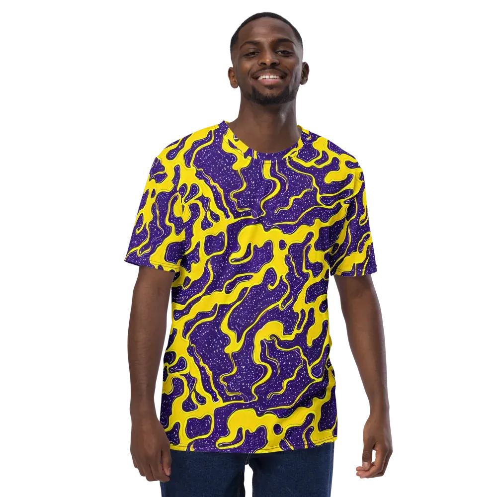 Lemon Nebula on Men's Crew Neck T-Shirt — Front