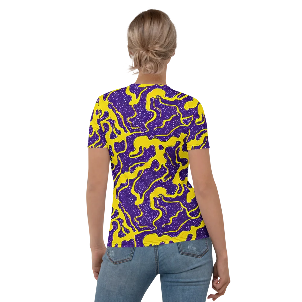 Lemon Nebula on Women's Crew Neck T-Shirt — Back