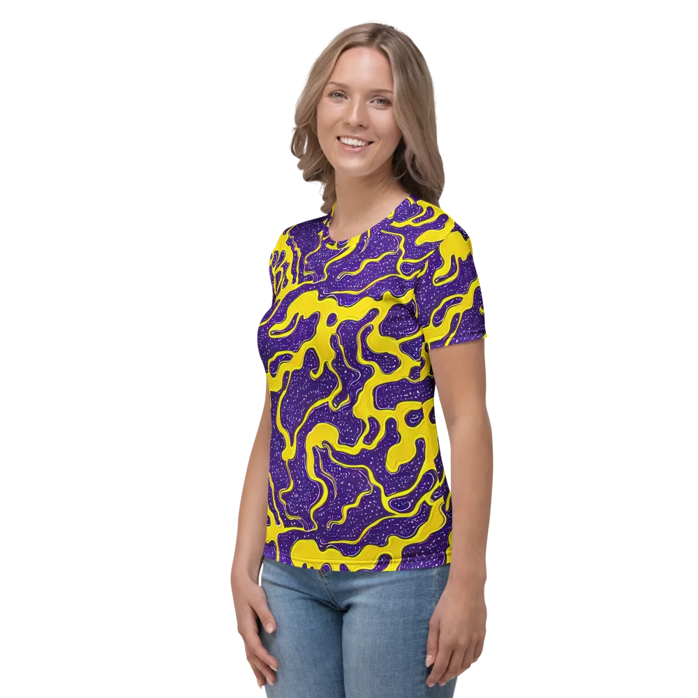 Lemon Nebula on Women's Crew Neck T-Shirt — Left
