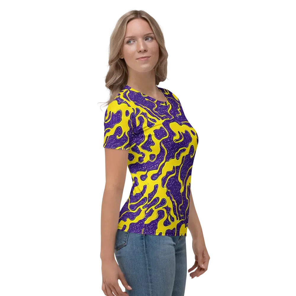 Lemon Nebula on Women's Crew Neck T-Shirt — Right