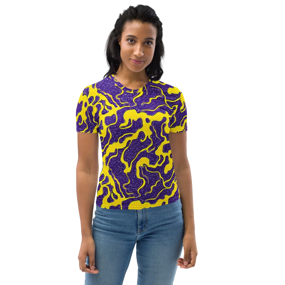Lemon Nebula on Women's Crew Neck T-Shirt — Front