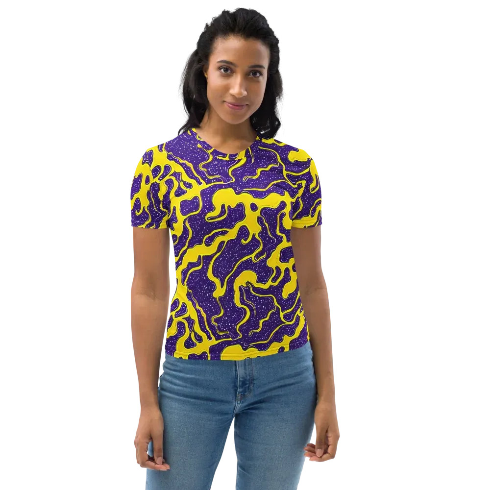 Lemon Nebula on Women's Crew Neck T-Shirt — Front