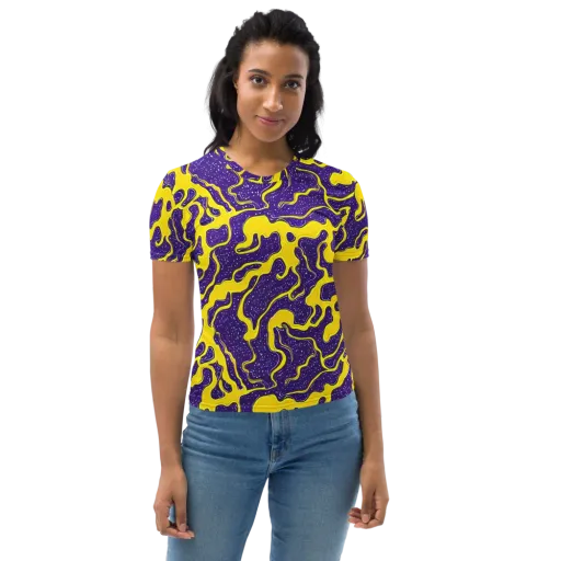 Lemon Nebula on a Women's Crew Neck T-Shirt