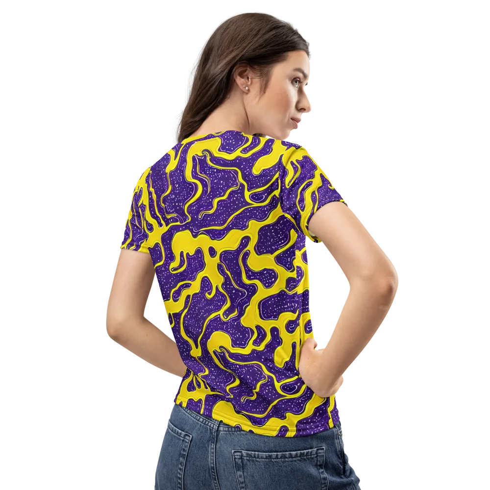 Lemon Nebula on Women's Crew Neck T-Shirt — Back