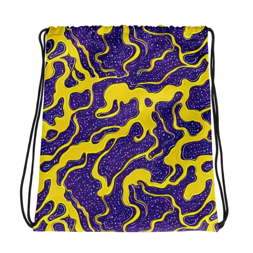 Lemon Nebula on a Drawstring Bag