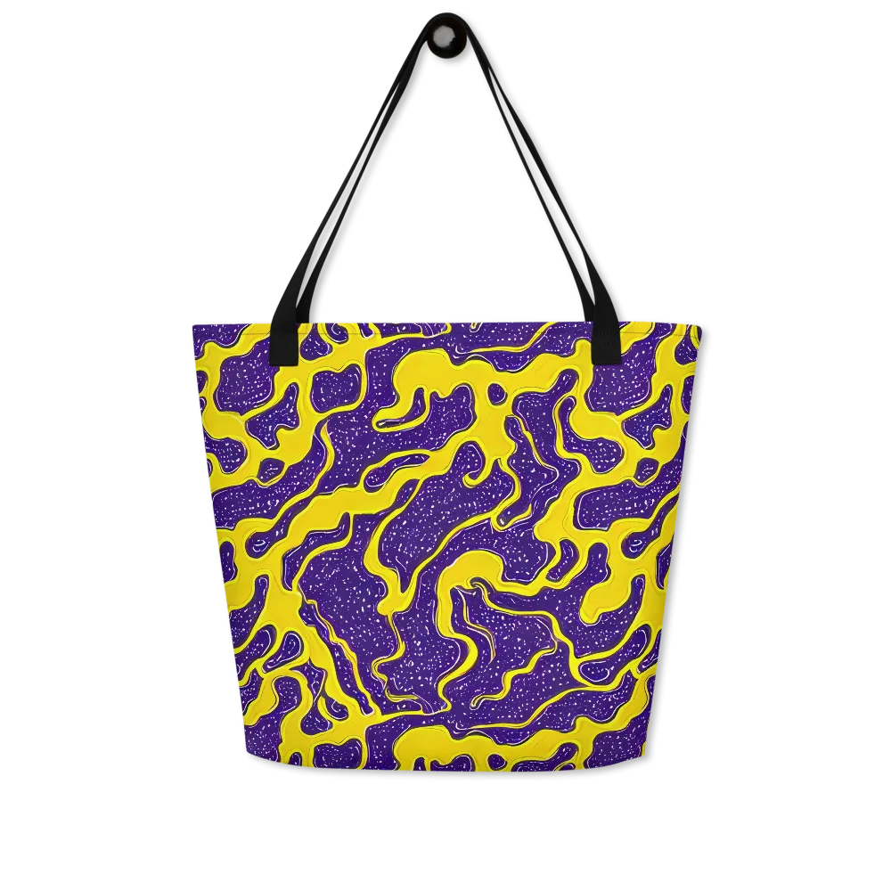 Lemon Nebula on Large Tote Bag W/ Pocket — Front