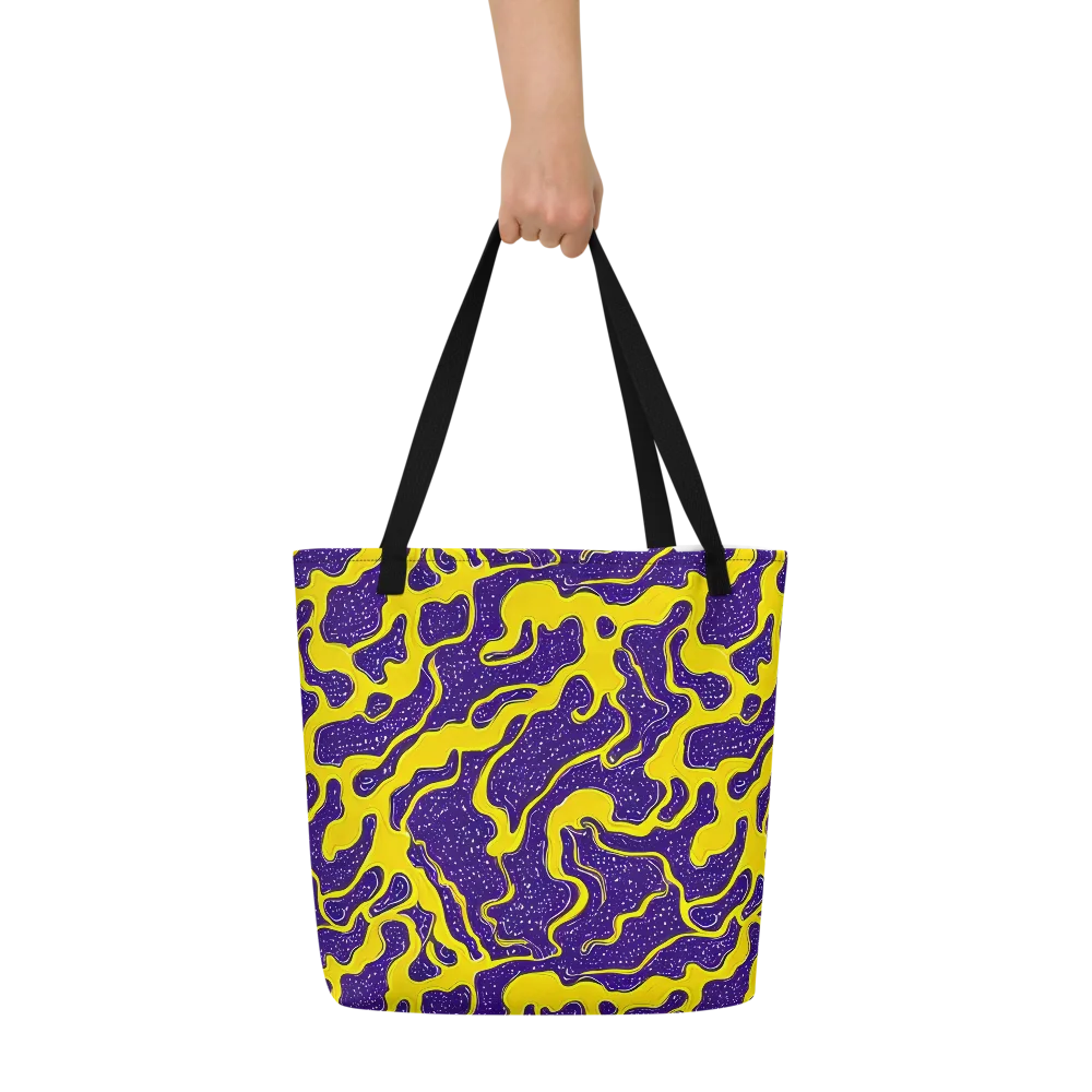 Lemon Nebula on Large Tote Bag W/ Pocket — Front