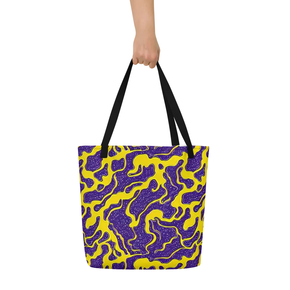 Lemon Nebula on Large Tote Bag W/ Pocket — Front