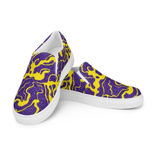 Lemon Nebula on a Women's Slip-On Canvas Shoes