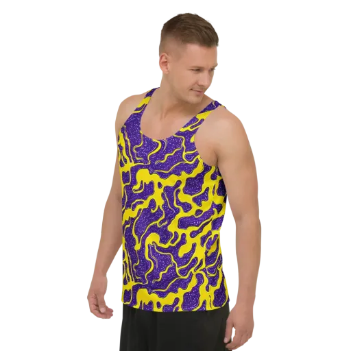 Lemon Nebula on a Men's Tank Top
