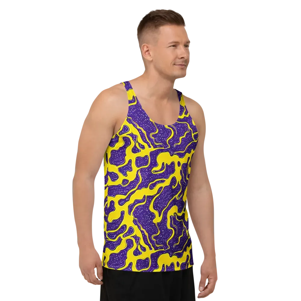 Lemon Nebula on Men's Tank Top — Right Front