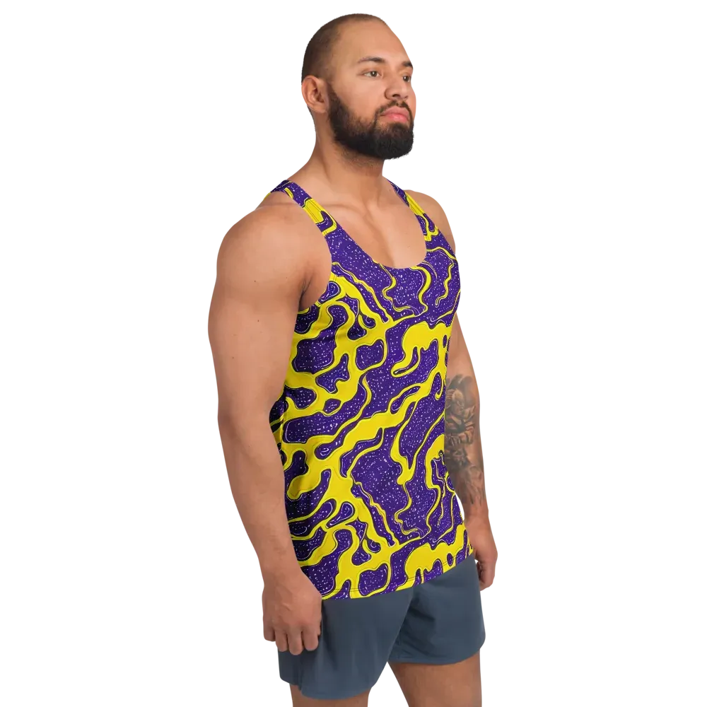 Lemon Nebula on Men's Tank Top — Right Front