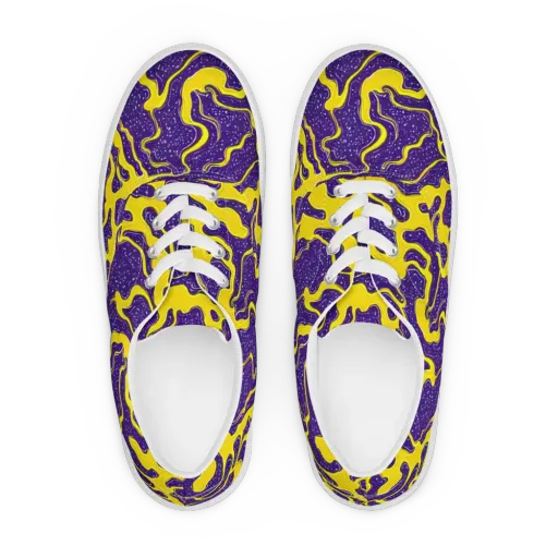 Lemon Nebula on a Men's Lace-Up Canvas Shoes